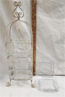 Twisted Wire Display Stand w/ (5) Glass Plates