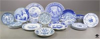Blue & White Plates - Spode, Johnson Bros / 23 pc