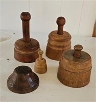 Vintage Wooden Butter and Cookie Mold Presses