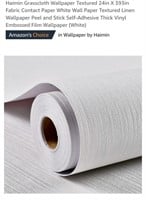 NEW 24" X 393" Fabric Contact Paper White