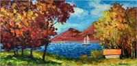 “Sunshine Lagoon"12x24Original Painting-Antanenka