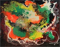 "Neon Splash” 8"x10" Original Painting - Antanenka