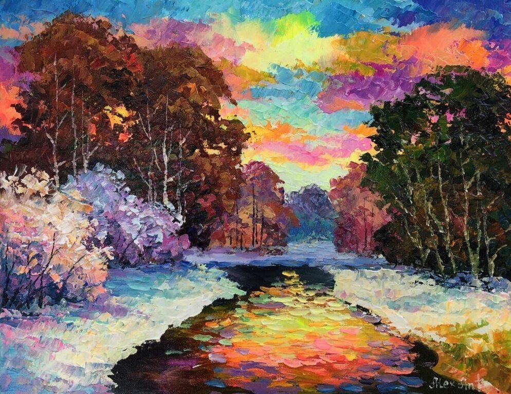 “Spring Creek" 16"x20" Original Painting-Antanenka