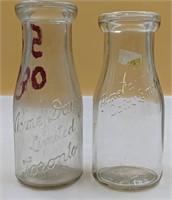 Set of 2 Acme Dairy Bottles