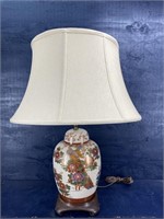 LARGE CRACKLE FINISH ORIENTAL TABLE LAMP