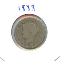 1888 U.S. Liberty "V" Nickel
