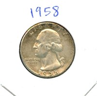 1958 Washington Silver Quarter