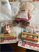 Lot of assorted Campbell Kids & soup memorabilia