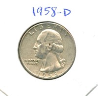 1958-D Washington Silver Quarter