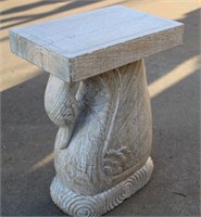 Wood Swan End Table
