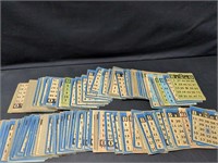 Vintage cardboard bingo cards