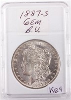 Coin 1887-S  Morgan Silver Dollar Brilliant Unc.