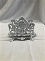 Vintage Silver Toned Napkin Holder