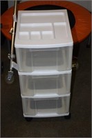 Plastic Organiser on Wheels 26H