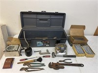 Large Plano plastic toolbox and contents