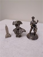 Decorative Americana pewter sculptures