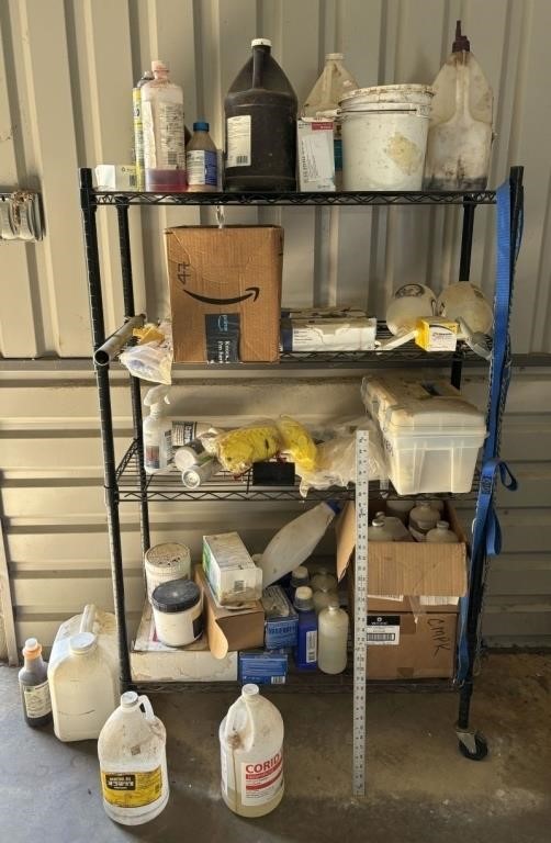 Animal Medical Supplies, Cart/Shelves Included