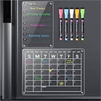 Acrylic Transparant Calendar with Markers. See