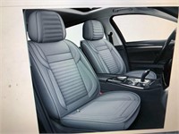 Leather Car Seat Covers  2 PCS  Gray