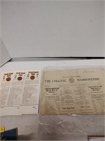 1868 Colgate News Paper And Pennies