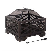 Open Box For Living, Lawrence Steel Outdoor Wood B