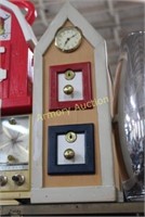 CLOCK DECORATED STORAGE DRAWERS W/ LOCKS