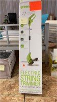 New Greenworks electric string trimmer. Tested