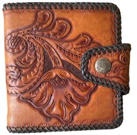 Vintage Hand Tooled Leather Wallet