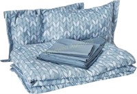 Amazon Basics 7-Piece TWIN XL Gray Leaf by