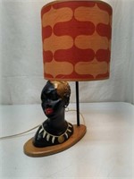 Vintage Lady Bust Table Lamp - Works