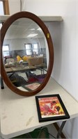 Oval wood framed mirror and gone with the wind