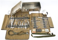 WWII B.C.C. MEDICAL FIELD SURGICAL KIT WITH CASE