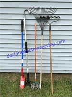 Garden Rake, Leaf Rake, Gutter Washer,Spade&Tiller