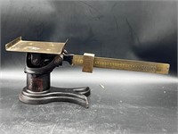 Antique Cast Iron & Brass Post Office Scale
