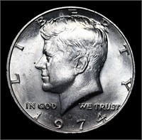 1974-d Kennedy Half Dollar 50c Grades GEM++ Unc