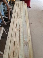 Six count 4x4x8 treated lumber