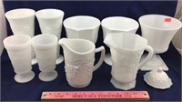 Collection of Milk Glass