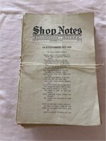 Showers Brothers Company 1922,23 shop notes