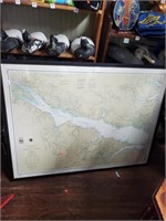 Pamlico River Framed Map