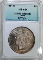 1884-O MORGAN DOLLAR, EMGC GEM BU+