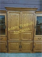 Art Van Oak entertainment armoire