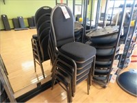 LOT, (5) STACKING PADDED CHAIRS