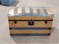 Small Blue and Gold Steamer Trunk