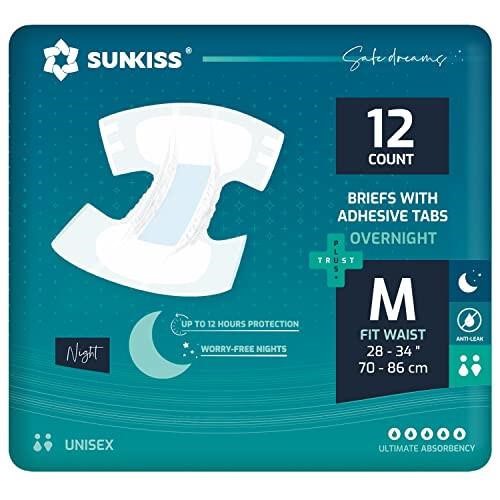 SUNKISS TrustPlus Overnight Adult Diapers with Tab