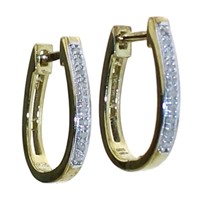 Brilliant Diamond Huggie Hoop Earrings