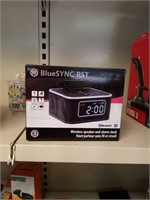 Blue sync rst wireless speaker and alarm clock