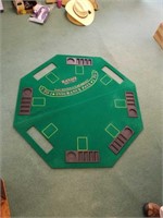 Octogan shaped poker playing table topper