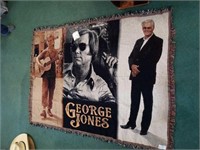 George Jones lap throw and guitar pics