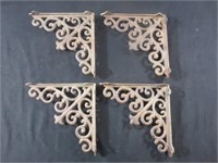 4 Nice Vintage Cast Iron Decorative Angle