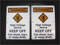 2 Wisconsin Electric WARNING High Voltage Above